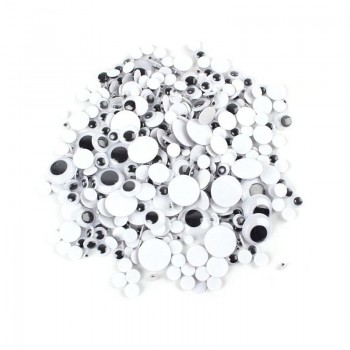200pcs/300pcs Self-adhesive Googly Wiggle Eyes for DIY Scrapbooking Crafts Projects (Black amp; Mulitcolor)
