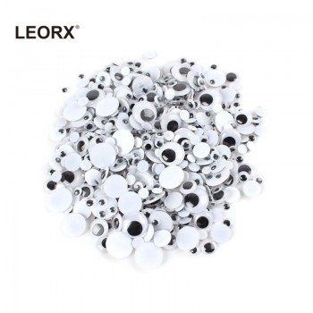 200pcs/300pcs Self-adhesive Googly Wiggle Eyes for DIY Scrapbooking Crafts Projects (Black amp; Mulitcolor)