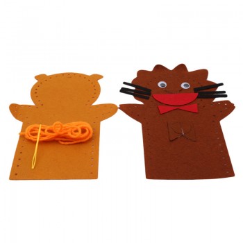 Self Made DIY Cute Cartoon Animals Doll Kids Glove Finger Education Learning Craft Toys Fun Funny Gadgets Interesting Toys Gift