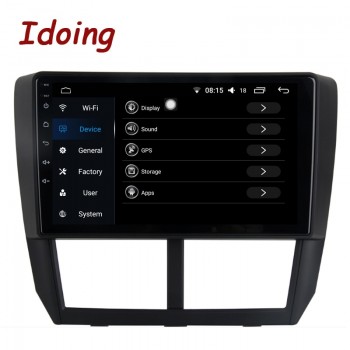 Idoing 1Din 9Car Radio GPS Multimedia Player Android 8.0 For Subaru Forester 2008-2012 4G+64G Octa Core Navigation Fast Boot