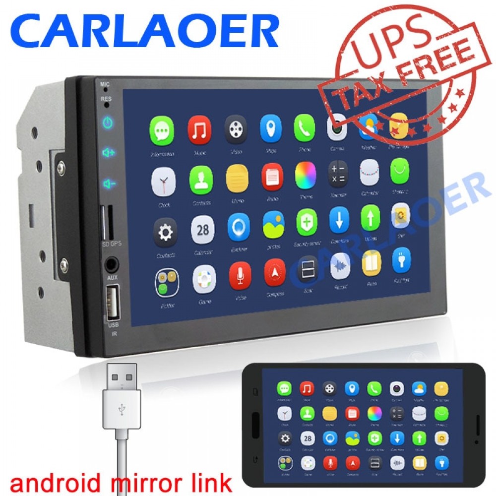 2 Din Car radio 7 HD Player 2Din Touch Screen Car Video Multimedia Players Audio Stereo Mirror Link for carplay Android phone