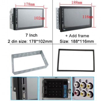 2 Din Car radio 7 HD Player 2Din Touch Screen Car Video Multimedia Players Audio Stereo Mirror Link for carplay Android phone