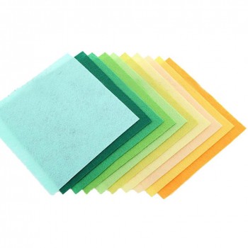 40PCS 15*15CM Handicraft DIY Doll Pattern Sticker Non Woven Felt Fabric 1mm Thickness Polyester Cloth Felts Bundle