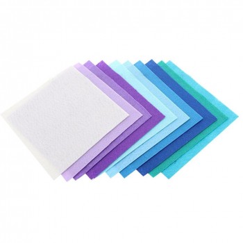 40PCS 15*15CM Handicraft DIY Doll Pattern Sticker Non Woven Felt Fabric 1mm Thickness Polyester Cloth Felts Bundle