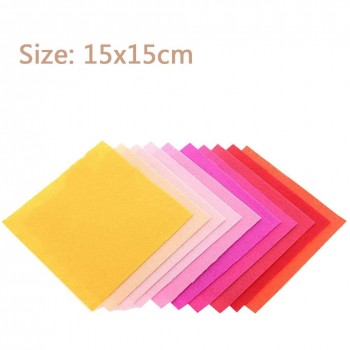 40PCS 15*15CM Handicraft DIY Doll Pattern Sticker Non Woven Felt Fabric 1mm Thickness Polyester Cloth Felts Bundle