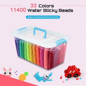 33 Colors 11400pcs Water Sticky Beads Toy Magic Handmade DIY Bead Paper Accessories Puzzle Toys for Kids Children Gift