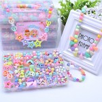 500-580Pcs with Box amp; Tool  Diy Hands-on Ability Child Beads Toys Educational Toy Gifts for Girls