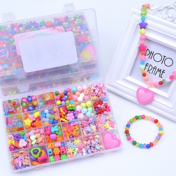 500-580Pcs with Box amp; Tool  Diy Hands-on Ability Child Beads Toys Educational Toy Gifts for Girls