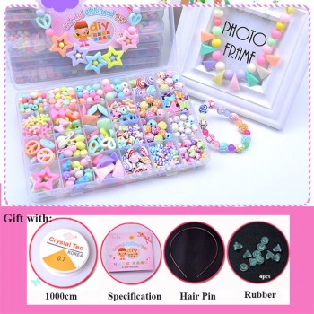 500-580Pcs with Box amp; Tool  Diy Hands-on Ability Child Beads Toys Educational Toy Gifts for Girls