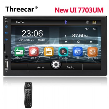 Private subwoofer 7703UM Car Radio HD 7 Touch Screen Stereo 2 Din Bluetooth FM SD USB Aux Input mirror link Android Mp5 Player