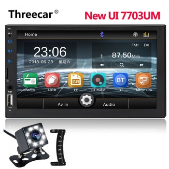 Private subwoofer 7703UM Car Radio HD 7 Touch Screen Stereo 2 Din Bluetooth FM SD USB Aux Input mirror link Android Mp5 Player