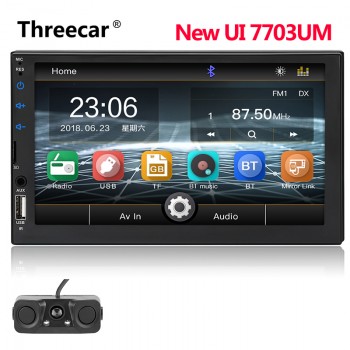Private subwoofer 7703UM Car Radio HD 7 Touch Screen Stereo 2 Din Bluetooth FM SD USB Aux Input mirror link Android Mp5 Player