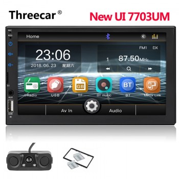 Private subwoofer 7703UM Car Radio HD 7 Touch Screen Stereo 2 Din Bluetooth FM SD USB Aux Input mirror link Android Mp5 Player