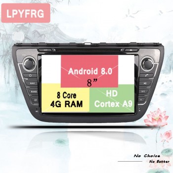 2 Din Octa Core 4G RAM Android 8.0 Car DVD GPS Fit SUZUKI SX4 S-CROSS 2014 2015-2018 Auto Head Multimedia Stereo Navigation Unit