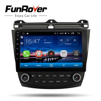 Funrover Car Radio Multimedia 10.1 Android 8.0 car dvd audio stereo player Navigation for Honda Accord 7 2003-2007 wifi GPS RDS