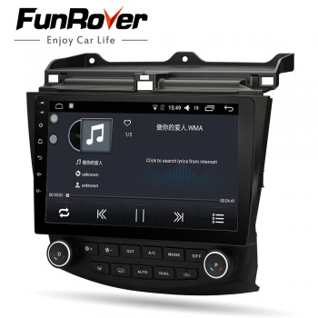 Funrover Car Radio Multimedia 10.1 Android 8.0 car dvd audio stereo player Navigation for Honda Accord 7 2003-2007 wifi GPS RDS