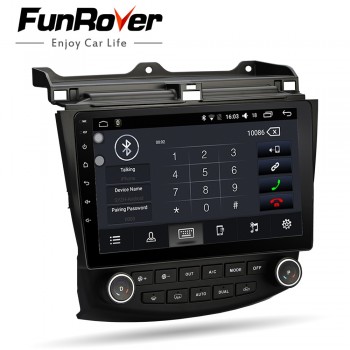 Funrover Car Radio Multimedia 10.1 Android 8.0 car dvd audio stereo player Navigation for Honda Accord 7 2003-2007 wifi GPS RDS