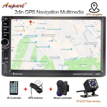 autoradio 2 din gps 7 inch touch screen car radio car multimedia player auto radio GPS Navigation  mp5 audio Stereo 7020G