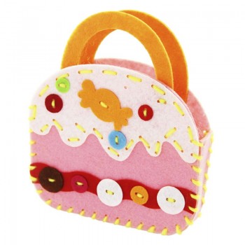 DIY Traning Toy Children Mini Bags Non-woven Cloth Colorful Handmade Bag Cartoon Animal Children Handbags Children Sewing Toy