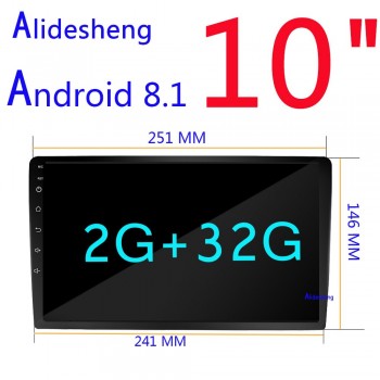 2.5D 10 HD Android 8.1 Car DVD Multimedia player Car Stereo Bluetooth WIFI GPS navigation Radio Audio Video Player