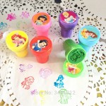 6pcs/bag Rubber Self Inking Stamps Educational Toy Cartoon Princess Stamps Children Hobby School Art Tool of Party Toys Set