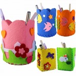 2018 Baby Educational DIY Craft Tangram Block Kit Cute Creative Handmade Pen Container DIY Pencil Holder Kids Craft Toy Kits