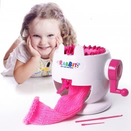 Mini Hand Knitting Machine Weaving Loom Kids Craft Toy Girls DIY Creative Handmade Scarf Hat Arts And Crafts Toys For Children