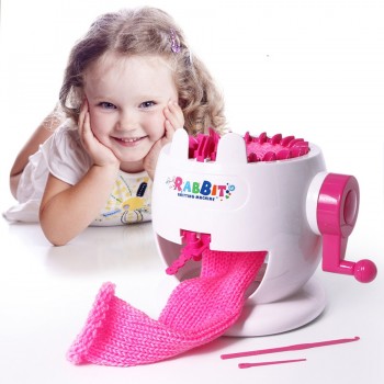 Mini Hand Knitting Machine Weaving Loom Kids Craft Toy Girls DIY Creative Handmade Scarf Hat Arts And Crafts Toys For Children