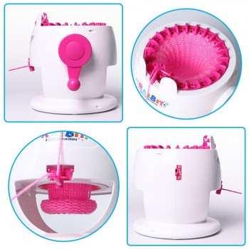 Mini Hand Knitting Machine Weaving Loom Kids Craft Toy Girls DIY Creative Handmade Scarf Hat Arts And Crafts Toys For Children