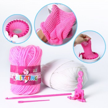 Mini Hand Knitting Machine Weaving Loom Kids Craft Toy Girls DIY Creative Handmade Scarf Hat Arts And Crafts Toys For Children