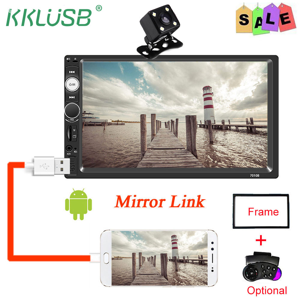 2 din Autoradio 7010b HD 7Touch Screen Bluetooth Radio Mirror Link USB Rear View Camera Car Radio Multimidia carro MP5 Player