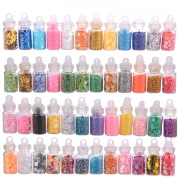 88Pcs 3D Fluffy Foam Slime Foam Balls Kids Toys DIY Craft Slime Supplies Kit Floam Beads Glitter Slices Rainbow Pearl