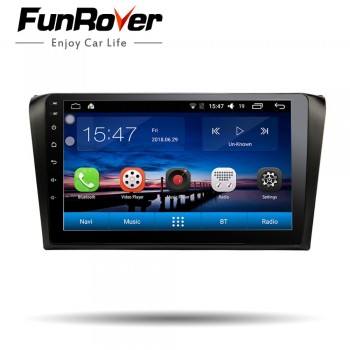 Funrover 9android 8.0 car multimedia dvd radio For Mazda 3 Mazda3 2004-2009 tape recorder car dvd gps Navigation stereo Player