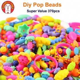 370pcs Pop Beads Toys Creativel Arts And Crafts For Kids Bracelet Snap Together Jewelry Fashion Kit Educational Toy For Children