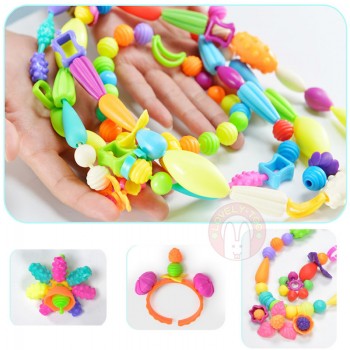 370pcs Pop Beads Toys Creativel Arts And Crafts For Kids Bracelet Snap Together Jewelry Fashion Kit Educational Toy For Children
