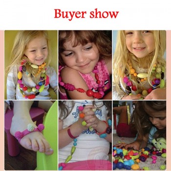 370pcs Pop Beads Toys Creativel Arts And Crafts For Kids Bracelet Snap Together Jewelry Fashion Kit Educational Toy For Children