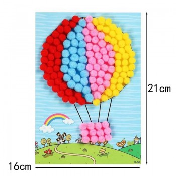 Saizhi Child Toy DIY Hairball Sticky Paper Painting Kindergarten Toy Material Package Children Toy Toys Girl Crafts SZ3613