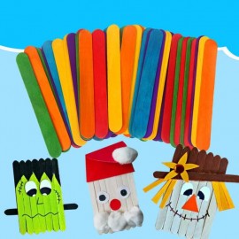 children handmade wood stick color popsicle ice cream sticks kindergarten manual creative production materials BS56
