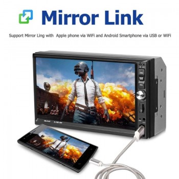 7022B 2Din 1024*600 7 Touch Screen Car Bluetooth MP5 Player Stereo Video Audio FM Radio Media Player With Backup Camera New