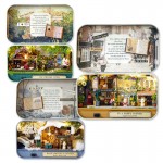 Mini Dollhouse for Kids Handmade Christmas Miniature House 3D DIY Wooden Cottages Cute Room Children Toys Countryside Notes Gift