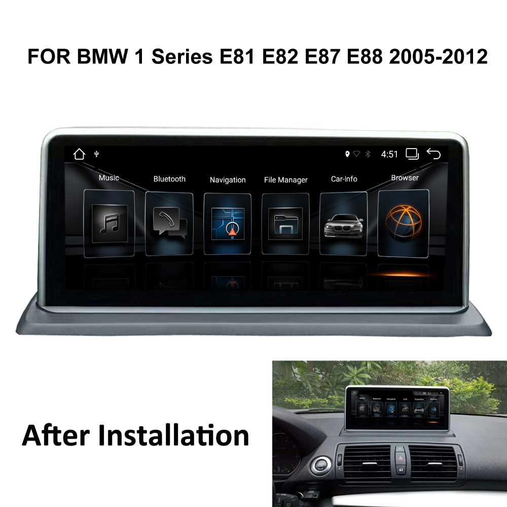 COIKA 10.25 IPS Screen Car GPS Navi Player For BMW E81 E82 E87 E88 2005-2012 With 2+32G RAM Android 7.1 System Stereo WIFI BT