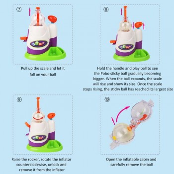 Innovative Kids Craft Handmade Toys Sticky Ball Inflatable DIY Funny Music Toy English Version Boys Girls Gift