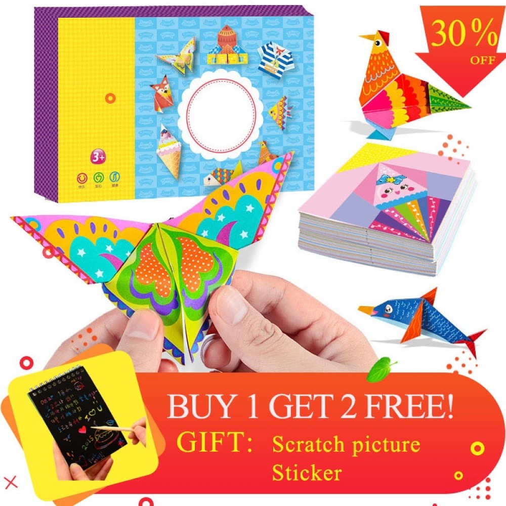 Children Interest origami book DIY paper puzzles cartoon vehicle animal cardboard puzzles for Kids learning educational toys