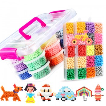 Handmade Diy Montessori Educational Magic Aqua Beads box set Spell Replenish Beans Kids water Toys girls boys Gift
