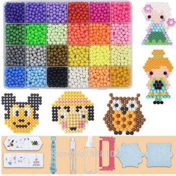 Aqua Beads 5mm DIY Set Jigsaw Tool Creativity Magic Fuse Perler Beads Pegboard Puzzles Kids Toys for Girls Children Gift 7 10