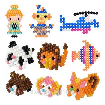 Aqua Beads 5mm DIY Set Jigsaw Tool Creativity Magic Fuse Perler Beads Pegboard Puzzles Kids Toys for Girls Children Gift 7 10