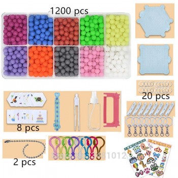 Aqua Beads 5mm DIY Set Jigsaw Tool Creativity Magic Fuse Perler Beads Pegboard Puzzles Kids Toys for Girls Children Gift 7 10