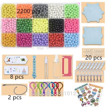 Aqua Beads 5mm DIY Set Jigsaw Tool Creativity Magic Fuse Perler Beads Pegboard Puzzles Kids Toys for Girls Children Gift 7 10