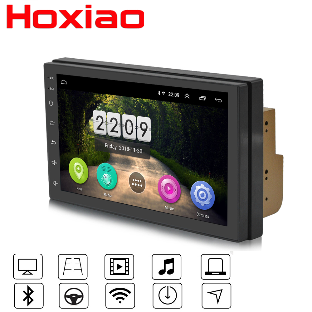 hoxiao 2 DIN 7inch Android 8.1 Touchscreen Car Multimedia Player Bluetooth GPS WiFi Navigator FM Radio Player Vehicle camera
