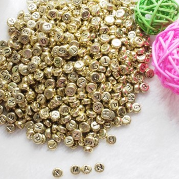 200pcs/pack DIY Round Letter Beads Toys Number Beads childrens handmade puzzle beads Slime 4x7mm Puzzles Colored Acrylic